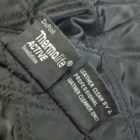 Vintage 90s Leather Limited Belted Jacket - Picture 5 of 7